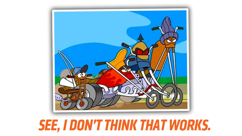 Illustration for article titled Is Chevron's Cyclopian Motorcycle Creepy?
